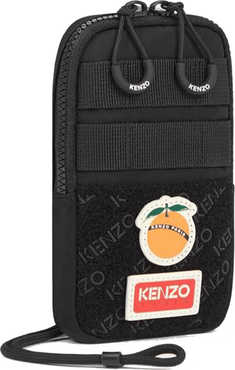 Kenzo porte telephone a patch logo Zwart