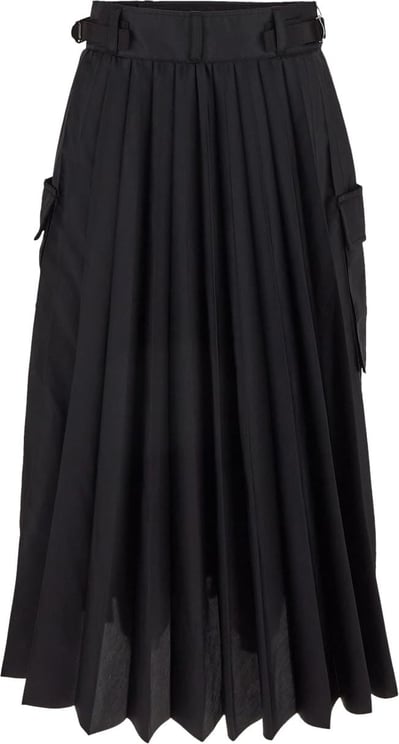 Sacai Pleated Cargo Skirt Zwart