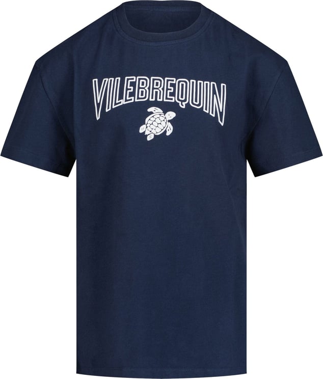Vilebrequin Vilebrequin Kinder Jongens T-shirt Navy Blauw