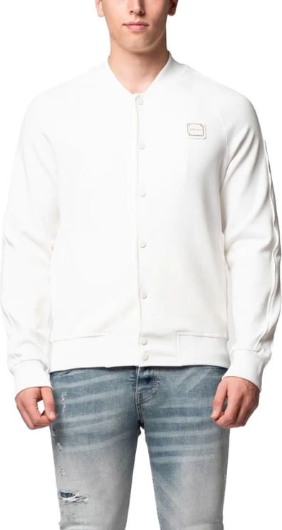 My Brand My Brand Essential Pique Baseball Jacket White Wit