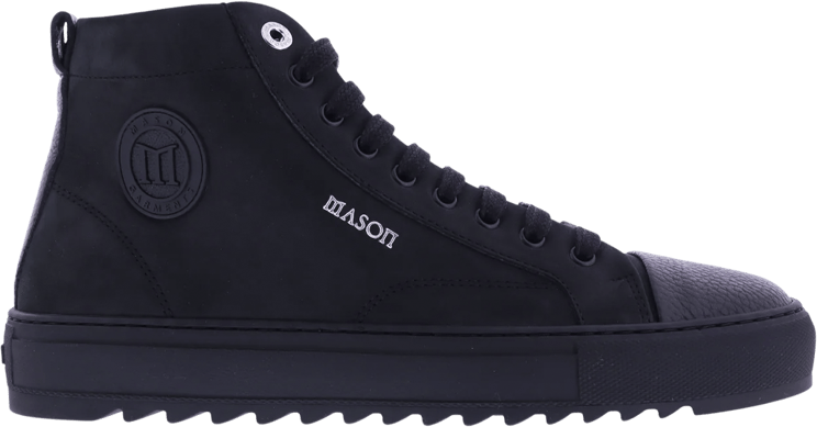 Mason Garments Heren Astro High Sneaker Zwart Zwart