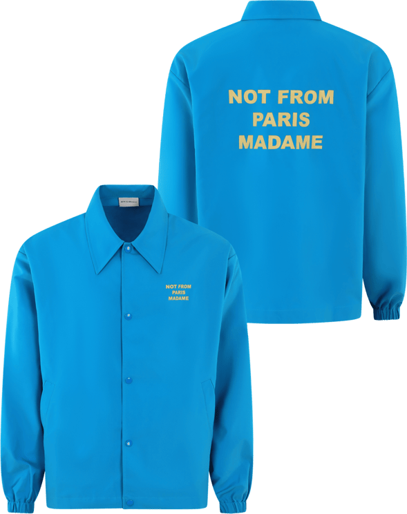 Drôle de Monsieur Heren Slogan NFPM Jacket Blauw Blauw