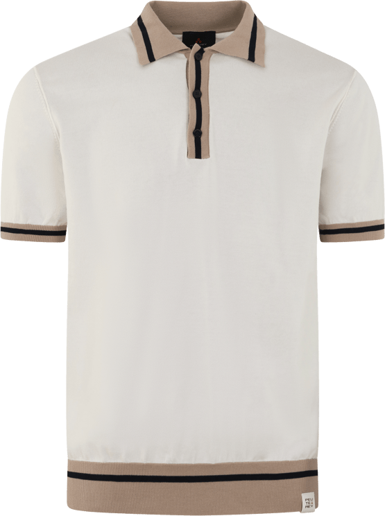 Peuterey Heren Rolle Polo Wit/Beige Wit