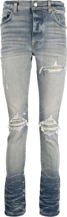 Amiri Bandana jacquard jeans Blauw
