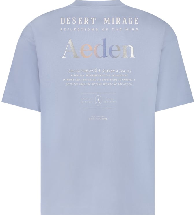 Aeden Aeden Heren T-shirt Blauw A22242822/411 Oliver Blauw