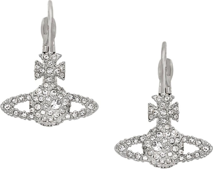 Vivienne Westwood Grace Bas Relief Earrings Platinum Zilver