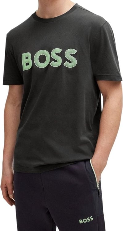 Hugo Boss Boss Heren T-shirt Grijs 50512866/016 TEE 1 Grijs
