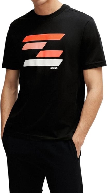 Hugo Boss Boss Heren T-shirt Zwart 50513005/001 TEE 3 Zwart