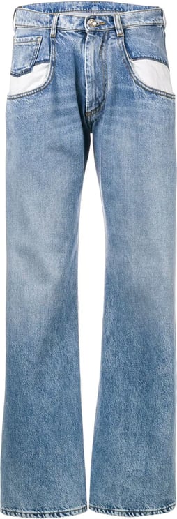 Maison Margiela 5-pocket Trousers Blue Contrasted Pockets Blauw