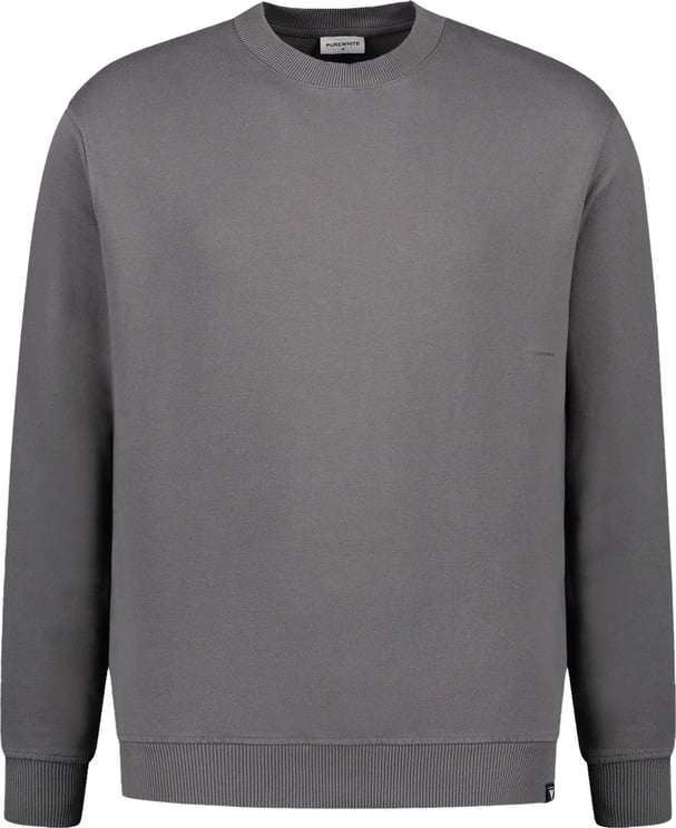 Purewhite Purewhite Sweater Organic Rough Triangle Antra Grijs