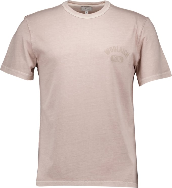 Woolrich Garment Dyed Logo T-shirt Beige