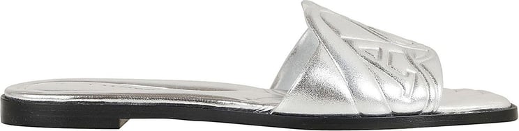Alexander McQueen sandal leath srubb Zilver