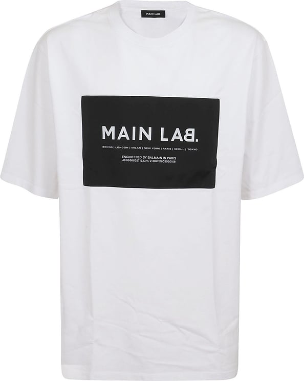 Balmain main lab label tshirt Wit