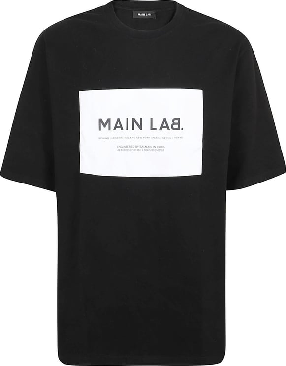 Balmain main lab label tshirt Zwart