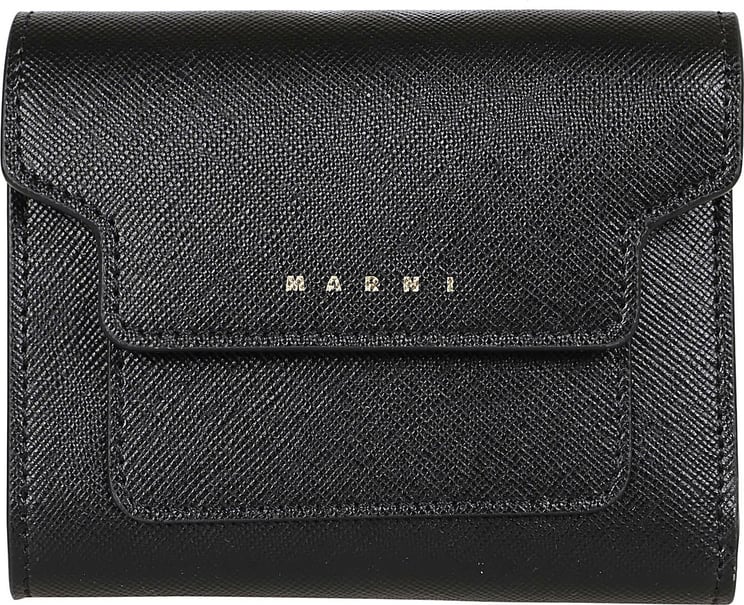 Marni wallet flap squared Zwart