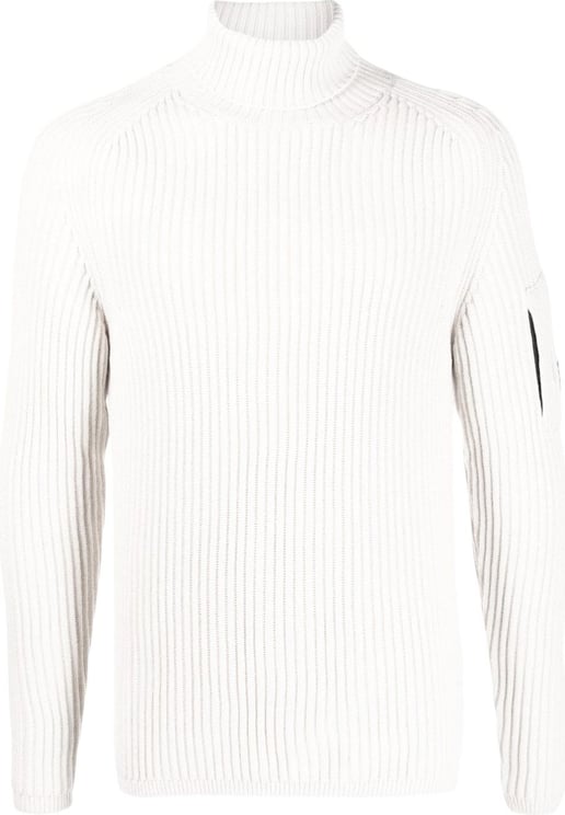CP Company Lens Logo Turtleneck Sweater Wit