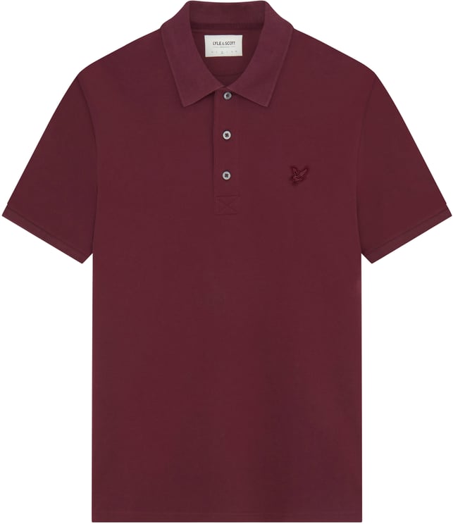 Lyle & Scott Tonal Eagle Polo Burgundy Paars