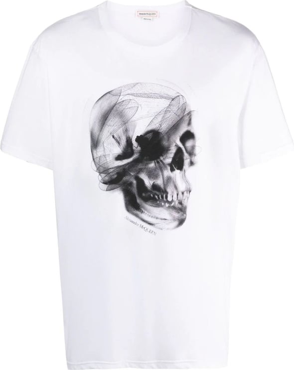 Alexander McQueen skull-print cotton T-shirt Wit