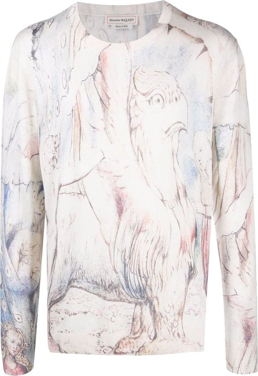 Alexander McQueen Alexander Mcqueen William Blake Dante Print Pullover Wit