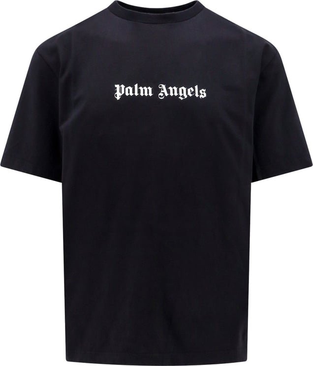 Palm Angels Cotton t-shirt with Logo print Zwart