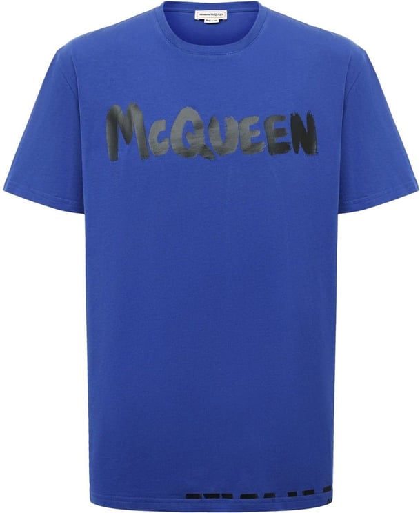 Alexander McQueen Alexander McQueen Logo T-shirt Blauw
