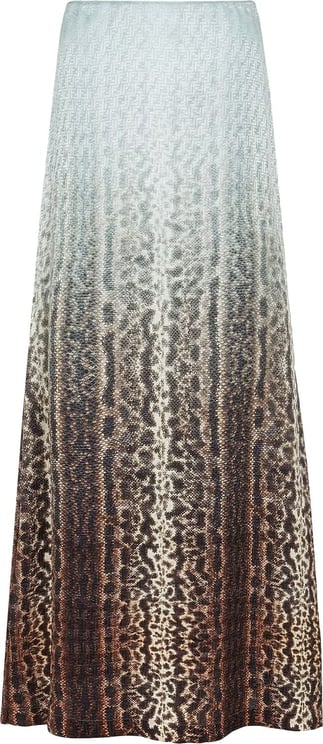 Fendi Silk skirt with FF and animalier print Divers