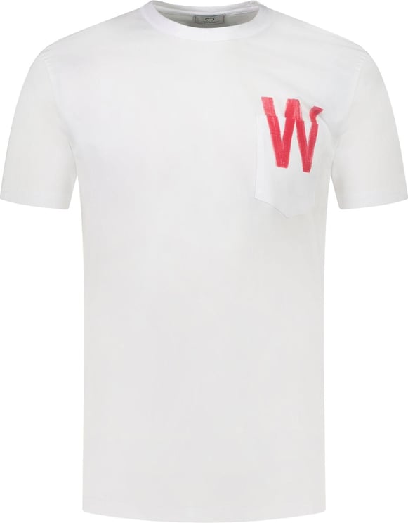 Woolrich T-shirt Uomo con taschino e stampa Wit