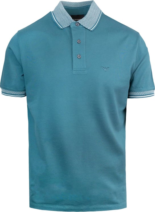 Emporio Armani Emporio Armani T-shirts and Polos Clear Blue Blauw