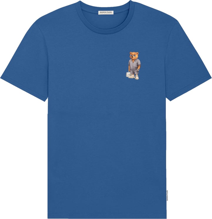 Baron Filou Organic Chestprint T-Shirt Filou LXXVIII., blue lagoon Blauw