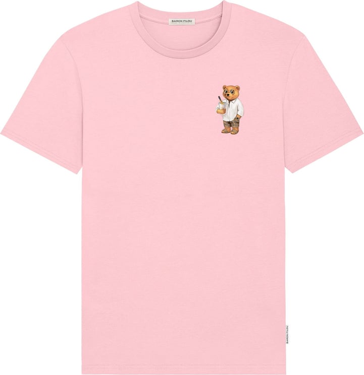 Baron Filou Organic Chestprint T-Shirt Filou LXXIX., rose parfait Roze
