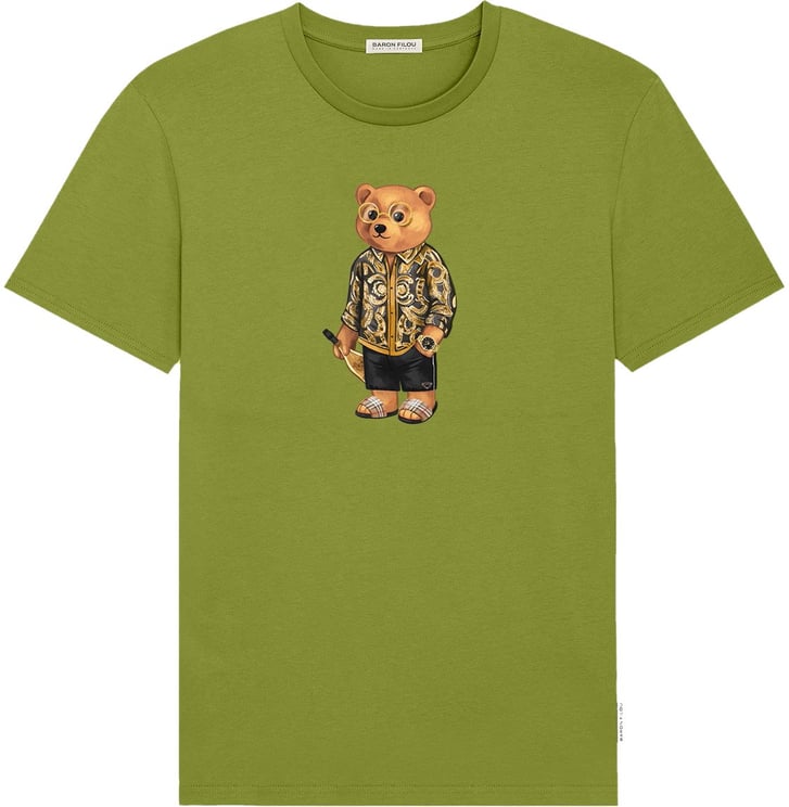 Baron Filou Organic T-Shirt Filou LXXXI., olive swirl Groen