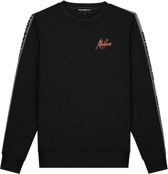 Malelions Malelions Sport React Tape Sweater - Black/Orange Zwart