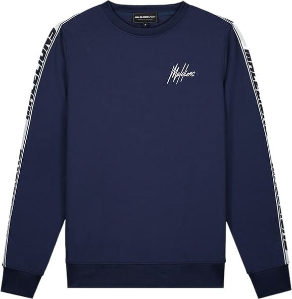 Malelions Malelions Sport React Tape Sweater - Navy/White Blauw