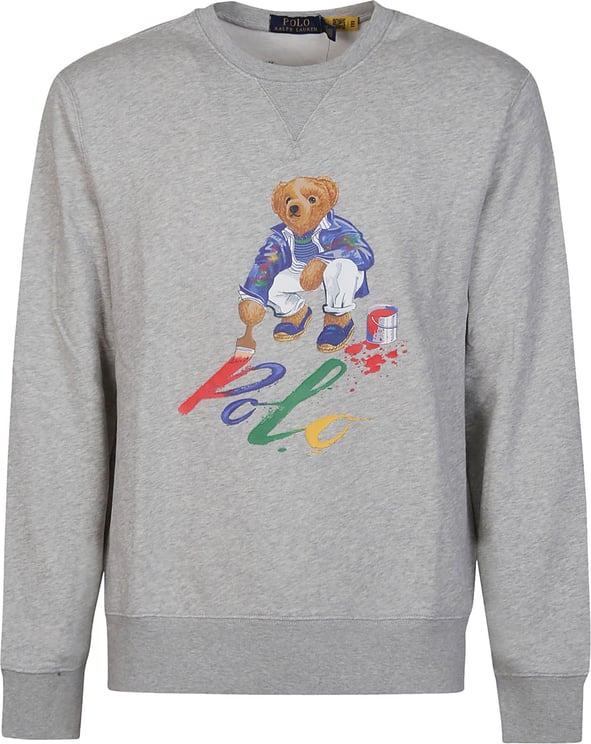 Ralph Lauren Print Bear Sweatshirt Grey Grijs