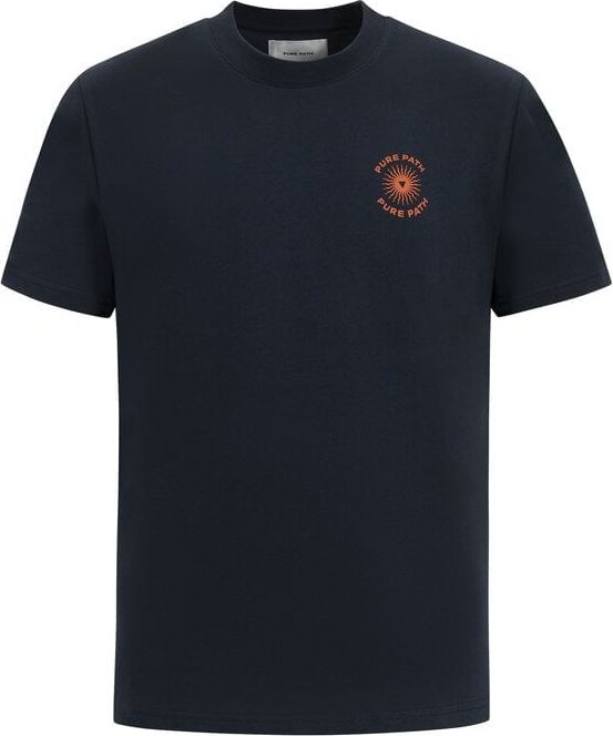 Pure Path t-shirt navy Blauw