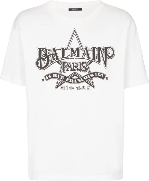 Balmain logo-print cotton T-shirt Wit
