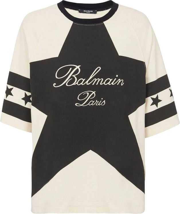 Balmain Stars logo-print cotton T-shirt Divers