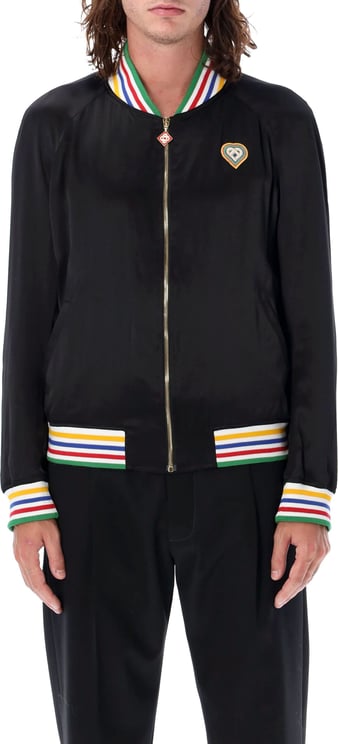 Casablanca Souvenir silk jacket Zwart