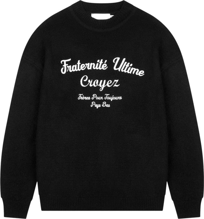 Croyez croyez fraternité knit sweater - black Zwart