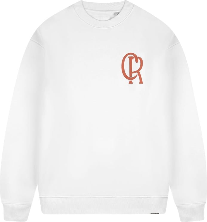 Croyez croyez initial sweater - white/clay Wit