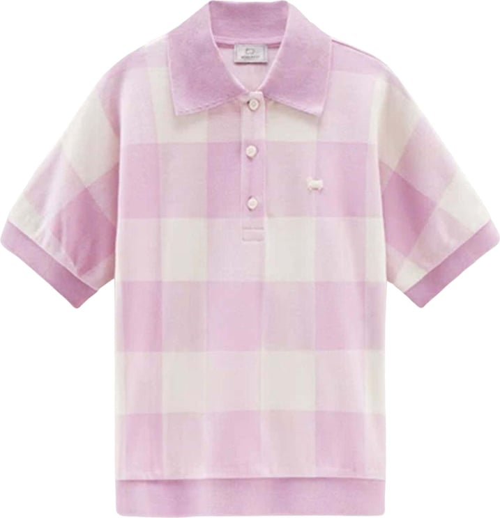 Woolrich Check polos lila Paars