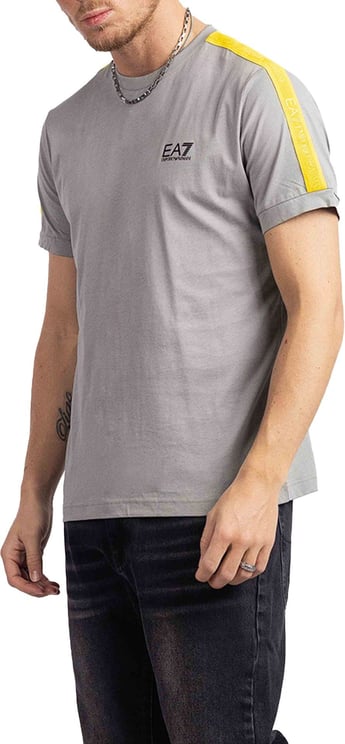 Emporio Armani EA7 Tape Logo T-Shirt Heren Grijs Grijs