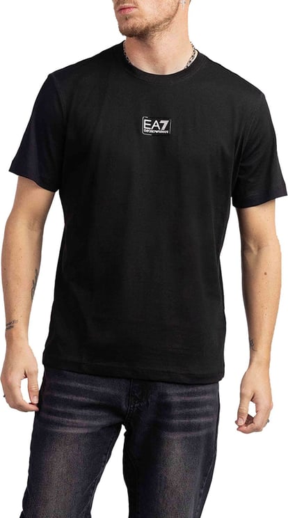 Emporio Armani EA7 Small Box Logo T-Shirt Heren Zwart Zwart
