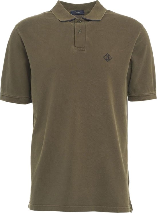 Herno Polo with embroidered logo Groen