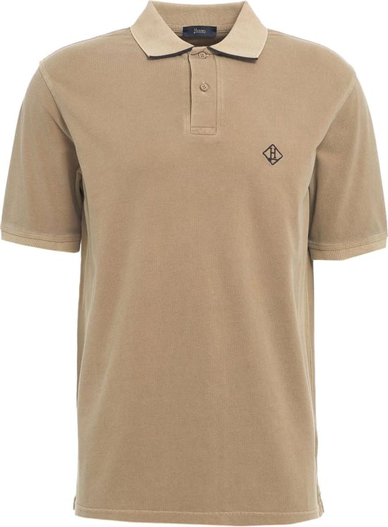 Herno Polo with embroidered logo Bruin