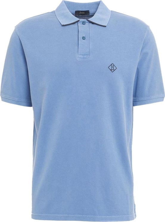 Herno Polo with embroidered logo Blauw