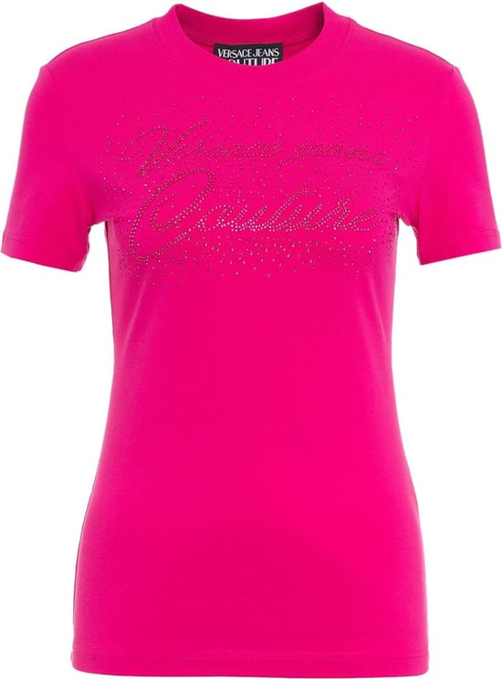 Versace T-shirt with strass Roze