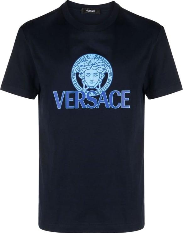Versace T-shirts And Polos Blue Blauw