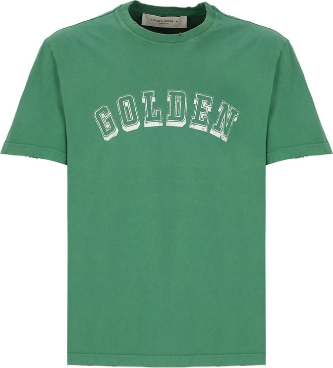 Golden Goose T-shirts And Polos Green Blauw
