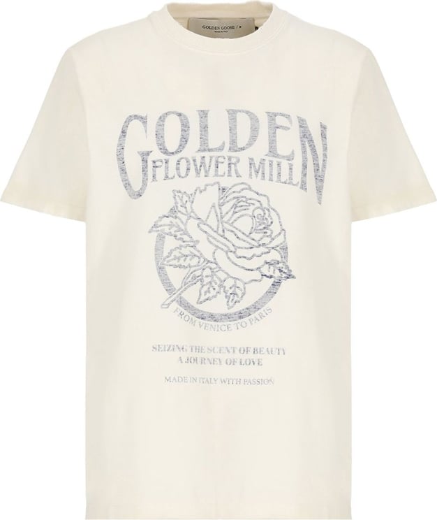Golden Goose T-shirts And Polos Ivory Ivory Neutraal